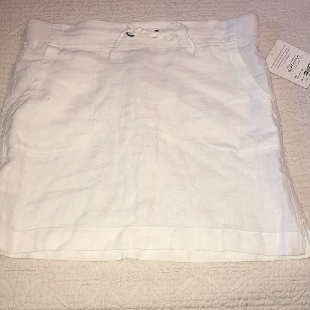 NWT Athleta white linen skirt